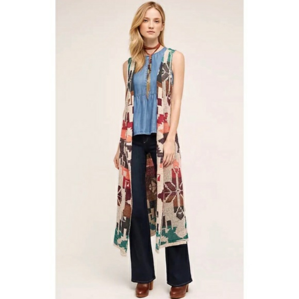 Cecilia Prado Aztec Print Duster Cardigan